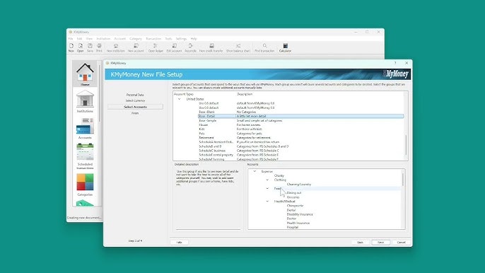 KMyMoney, how to reconcile accounts KMyMoney, home finance dashboard with backup repositories